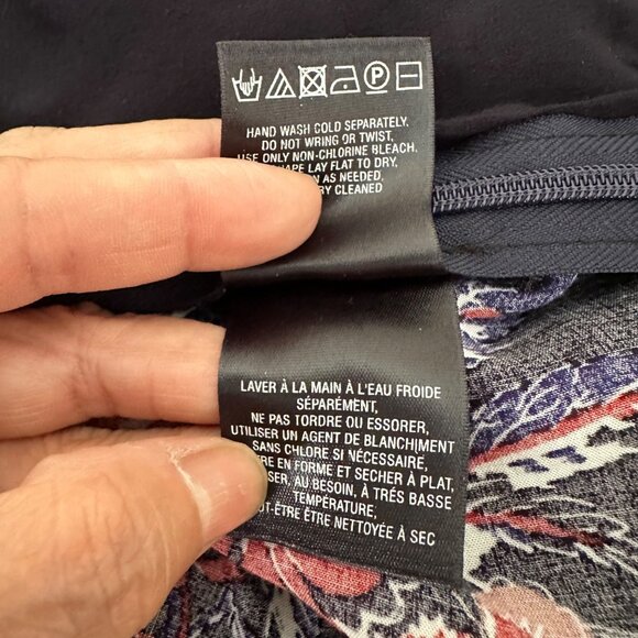 Anthropologie Maeve Espoir Jumpsuit V Neck Floral Bird Print 3/4 Bell Sleeve Mul - Picture 15 of 15